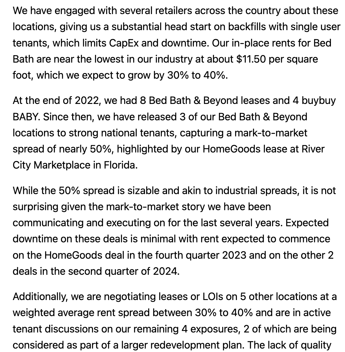 Shopping Center REITs